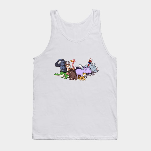 Cute Wildlife Animals Tank Top by TheMaskedTooner